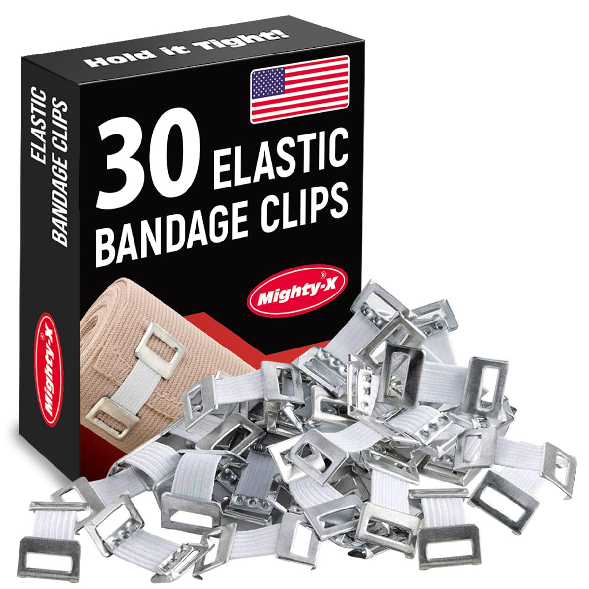 Elastic Bandage Clips for First Aid - 30 Pack - Quick Release Design - Sports and Outdoor Activities - Easy to Use and D